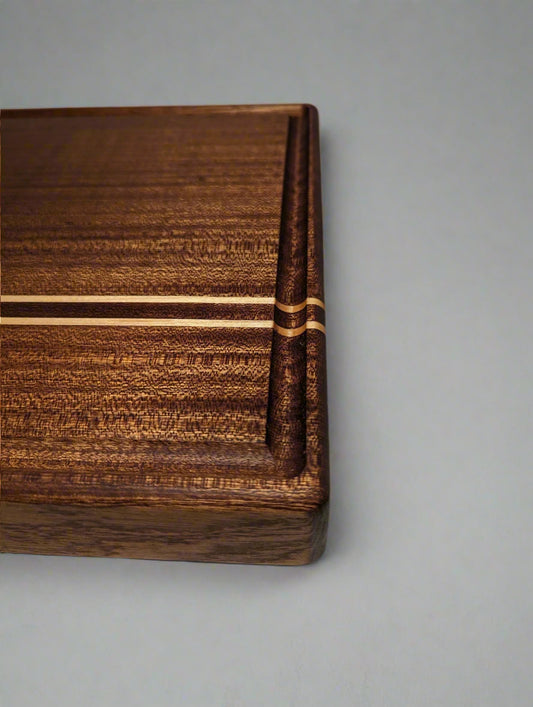 Handmade Cutting Board, Sapele and Maple