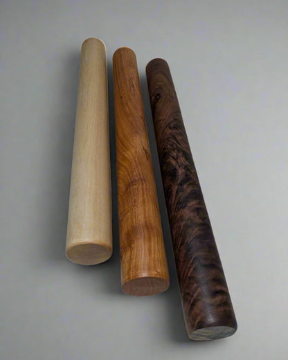 Handcrafted Walnut, Maple, & Cherry Straight Rolling Pins - Perfect for Baking!