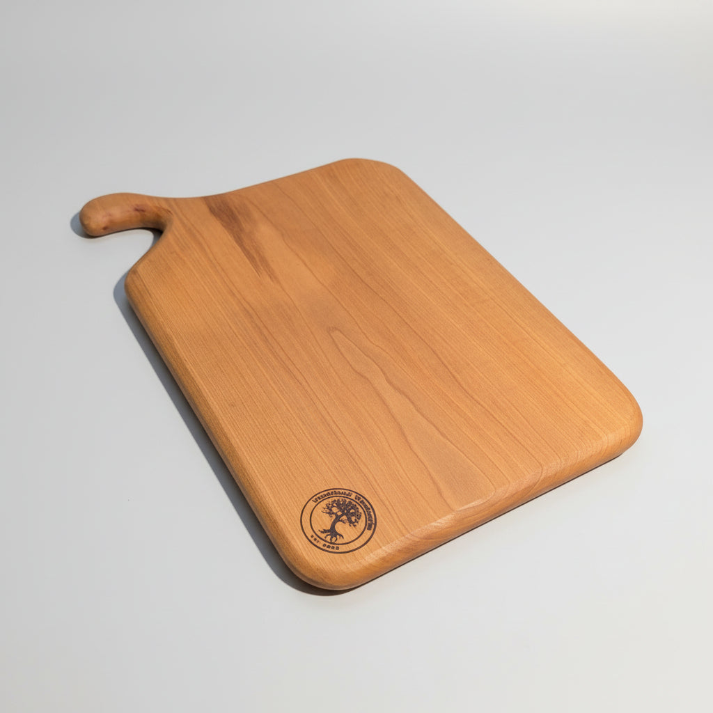 Handmade Cherry Wooden Cutting Board With Handle