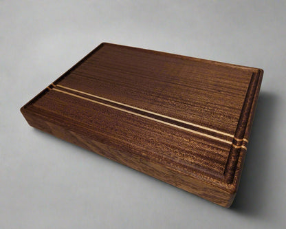 Handmade Cutting Board, Sapele and Maple