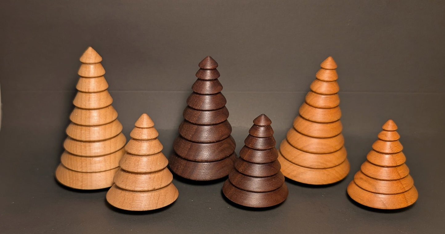 Handmade wood Christmas tree ornament 2024 edition