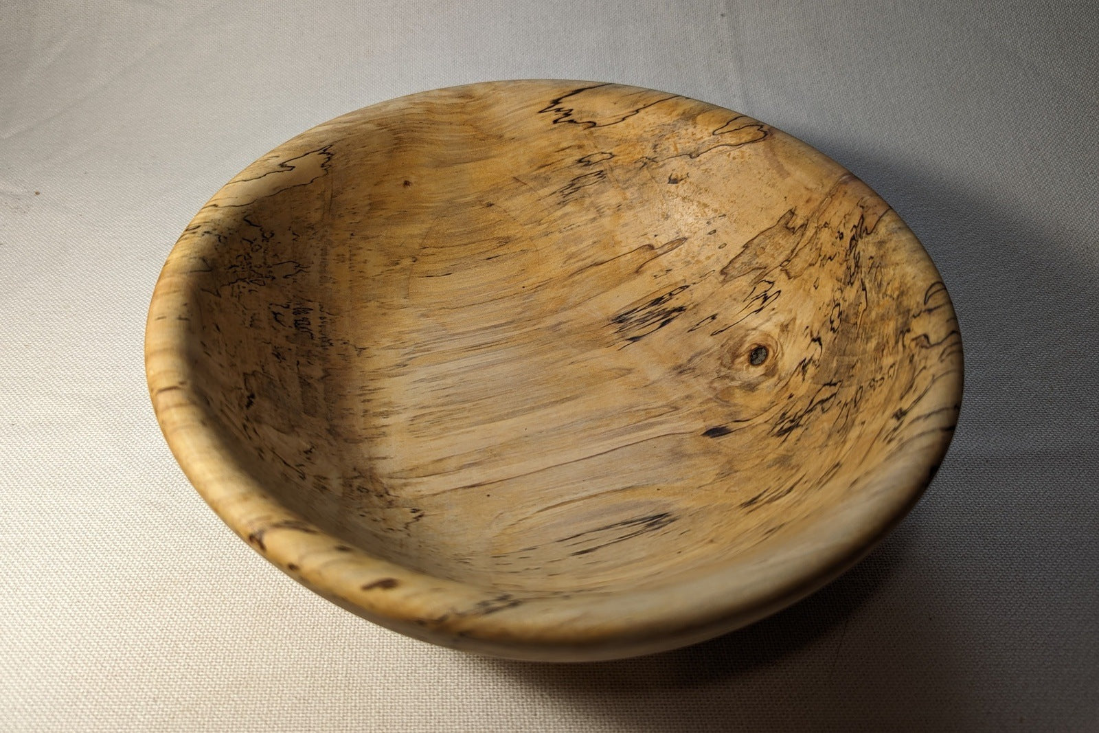 Hand-Turned Spalted Maple Bowl