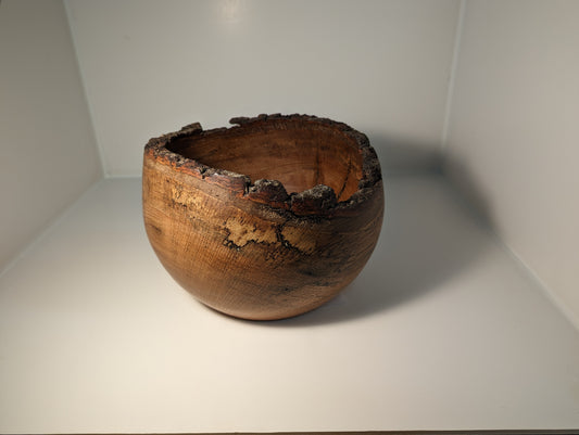 Natural Edge, Spalted, White Oak Bowl