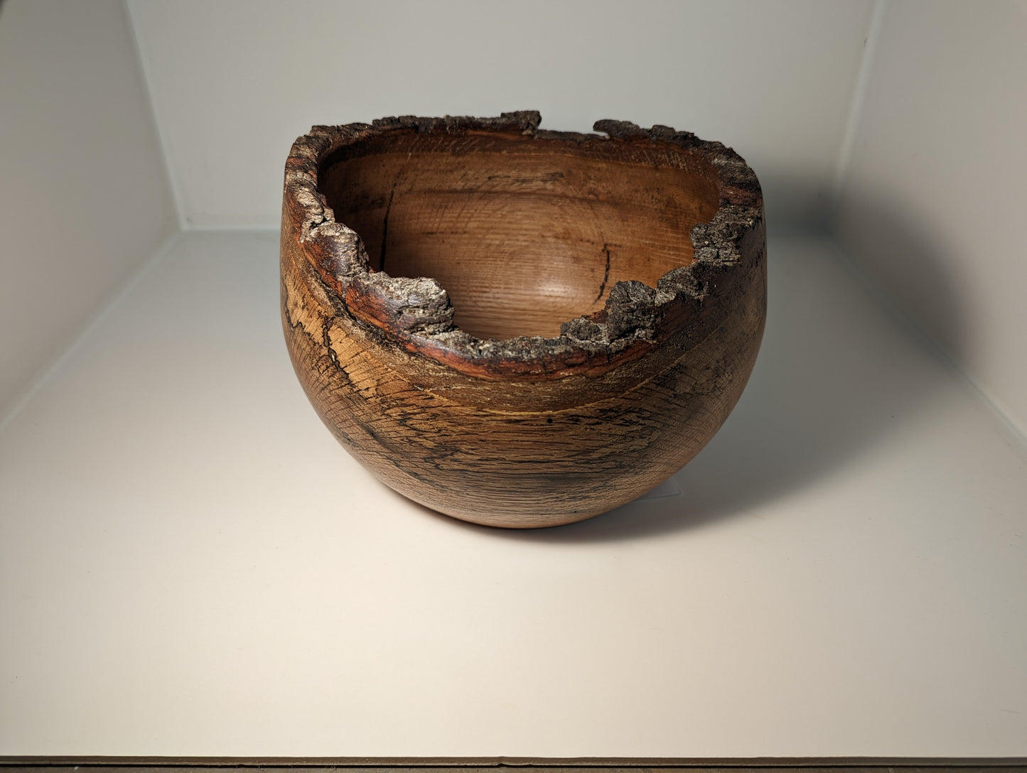 Natural Edge, Spalted, White Oak Bowl