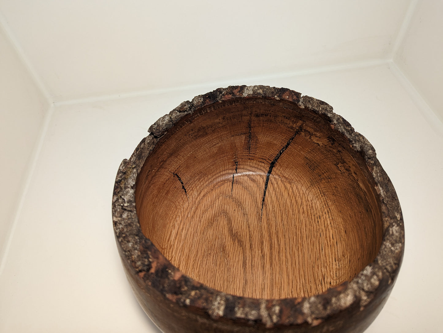 Natural Edge, Spalted, White Oak Bowl