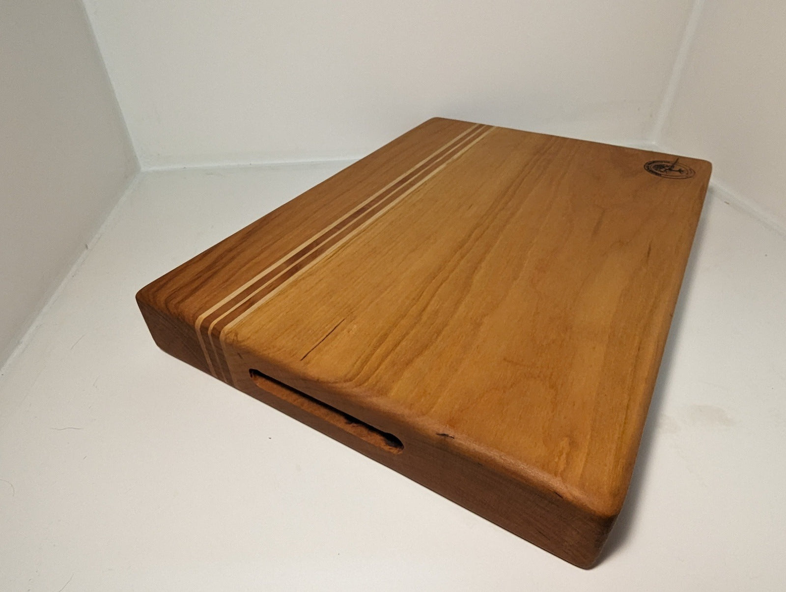 Handmade Wooden Cutting Board, Cherry and Maple